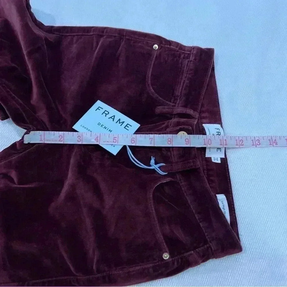 FRAME Le Velveteen High Rise Skinny Jeans Pinot Size 24 - Picture 7 of 9